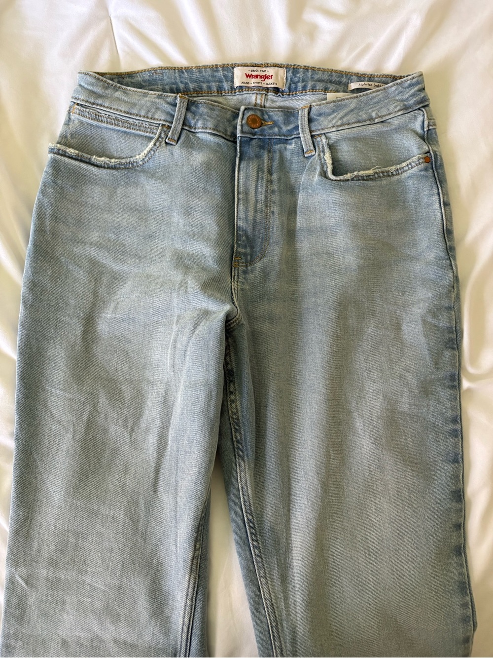 Wrangler Women's High-Rise Jeans in Light Blue Wash